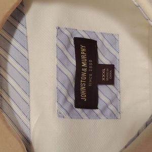 Johnston & Murphy 3XL White Long Sleeve Button Down